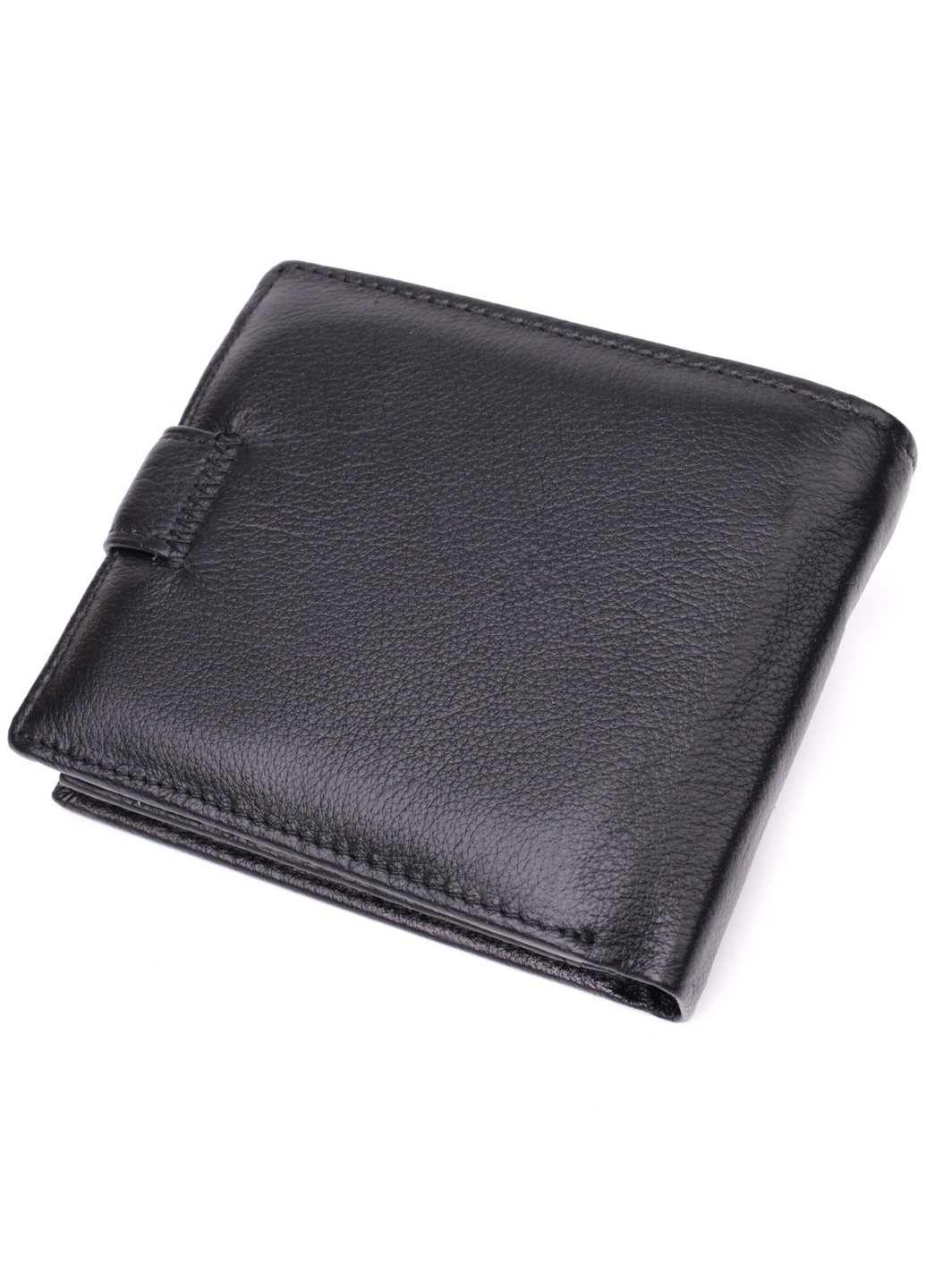 Бумажник мужской среднего размера из натуральной кожи 22473 Черный st leather (277980431)