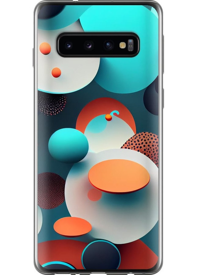 Силиконовый чехол 'Горошек абстракция' для Endorphone Samsung Galaxy S10 (258183062)
