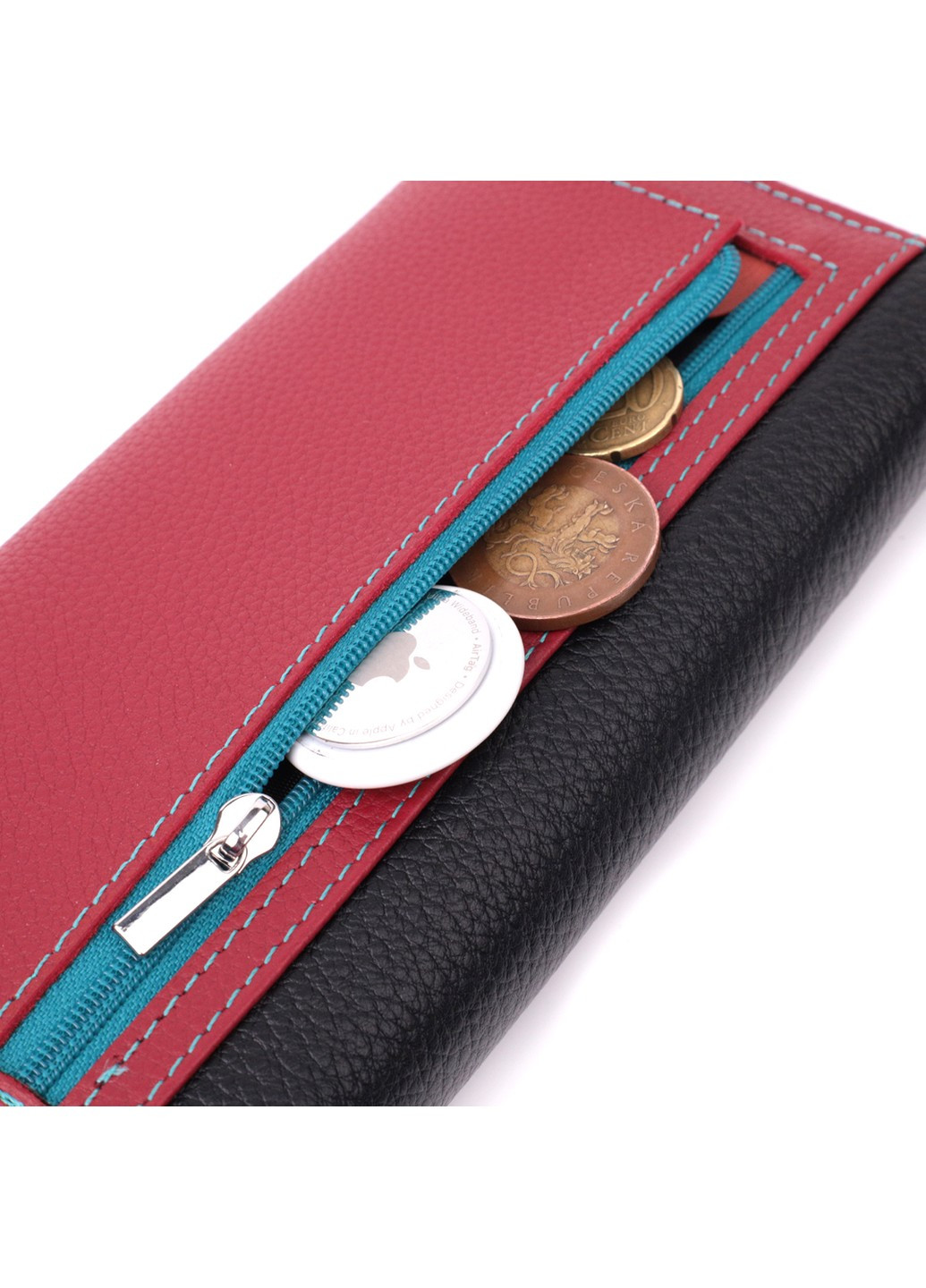 Місткий гаманець для прекрасних жінок із натуральної шкіри 22517 Різнокольоровий st leather (277980408)