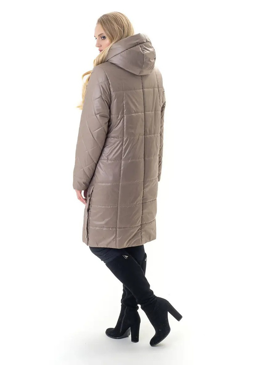 Бежевая демисезонная женская куртка DIMODA Жіноча куртка від українського виробника