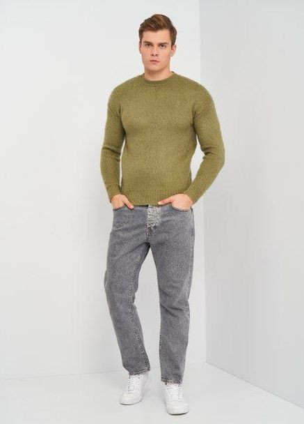 Темно-зелений джемпер,болотний, Mennace