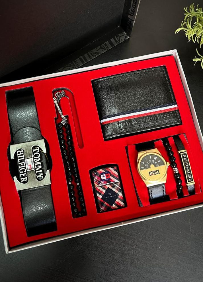 Подарунковий набір запальничка часи, браслет, гаманець, ремінь No Brand (262995042)