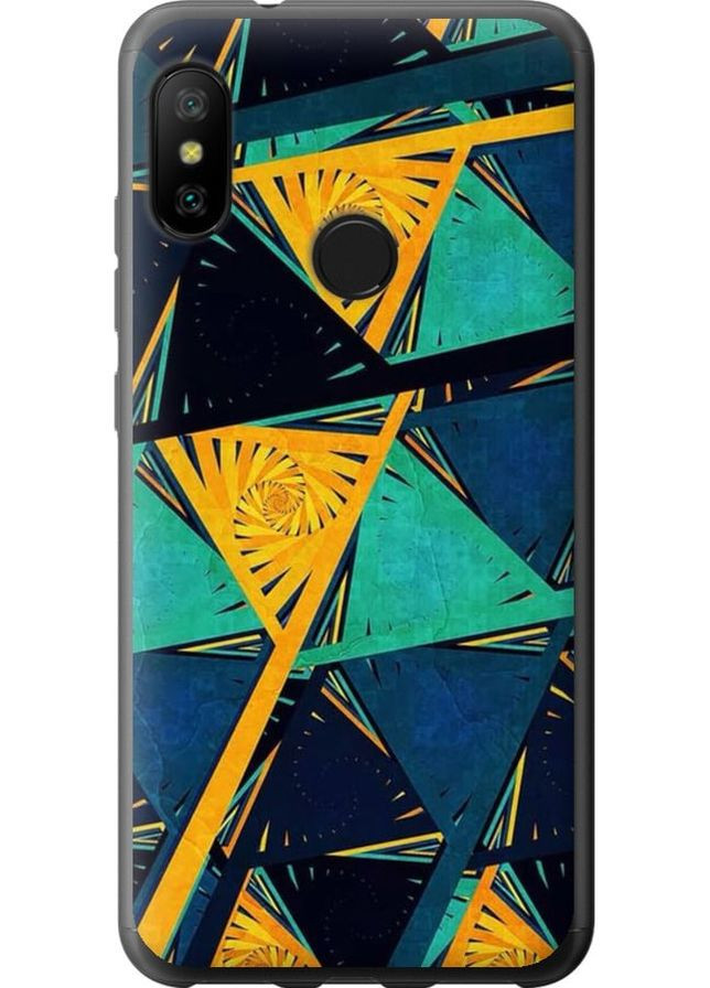 Силіконовий чохол 'Арт, абстракція, жовтий, синій' для Endorphone Xiaomi Redmi 6 Pro (276395845)