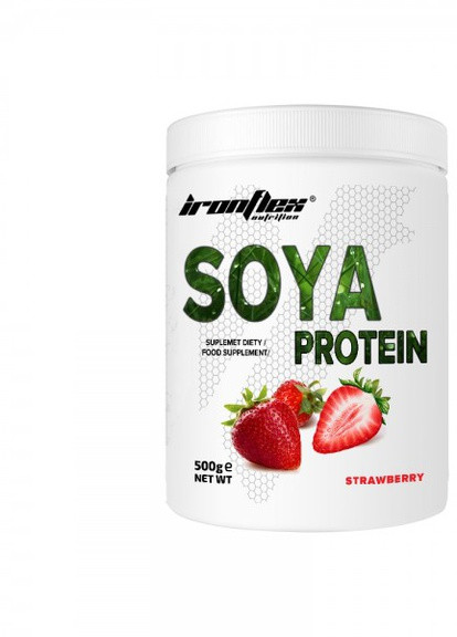 Соєвий протеїн Soy Protein 500 g (Strabwerry) Ironflex (258905117)