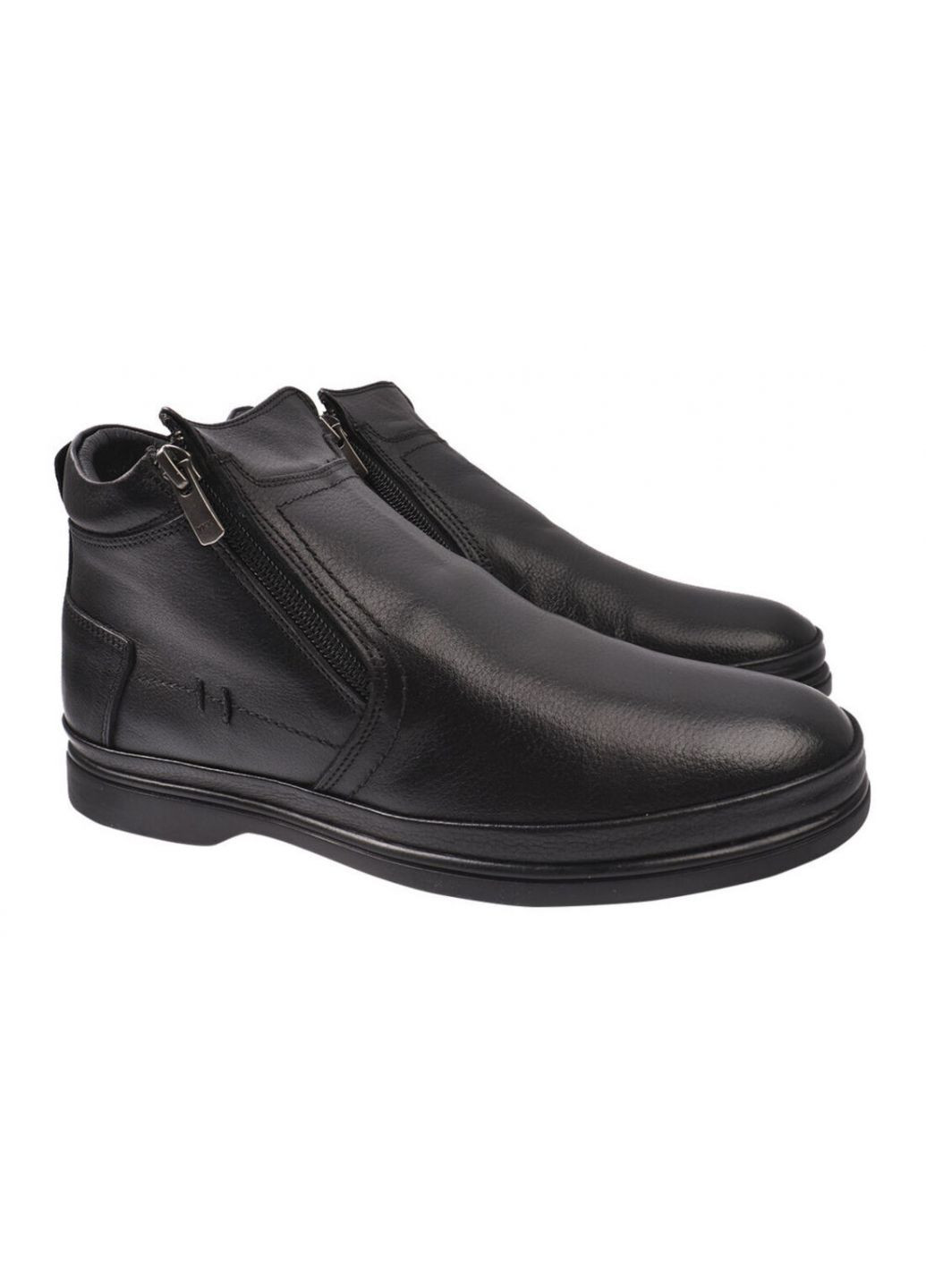 Черные ботинки мужские из натуральной кожы,высокие,черные,турция Ridge