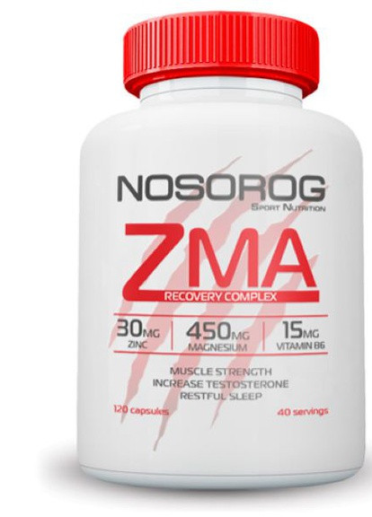Пищевая добавка ZMA 120 капсул Nosorog Nutrition (259111038)