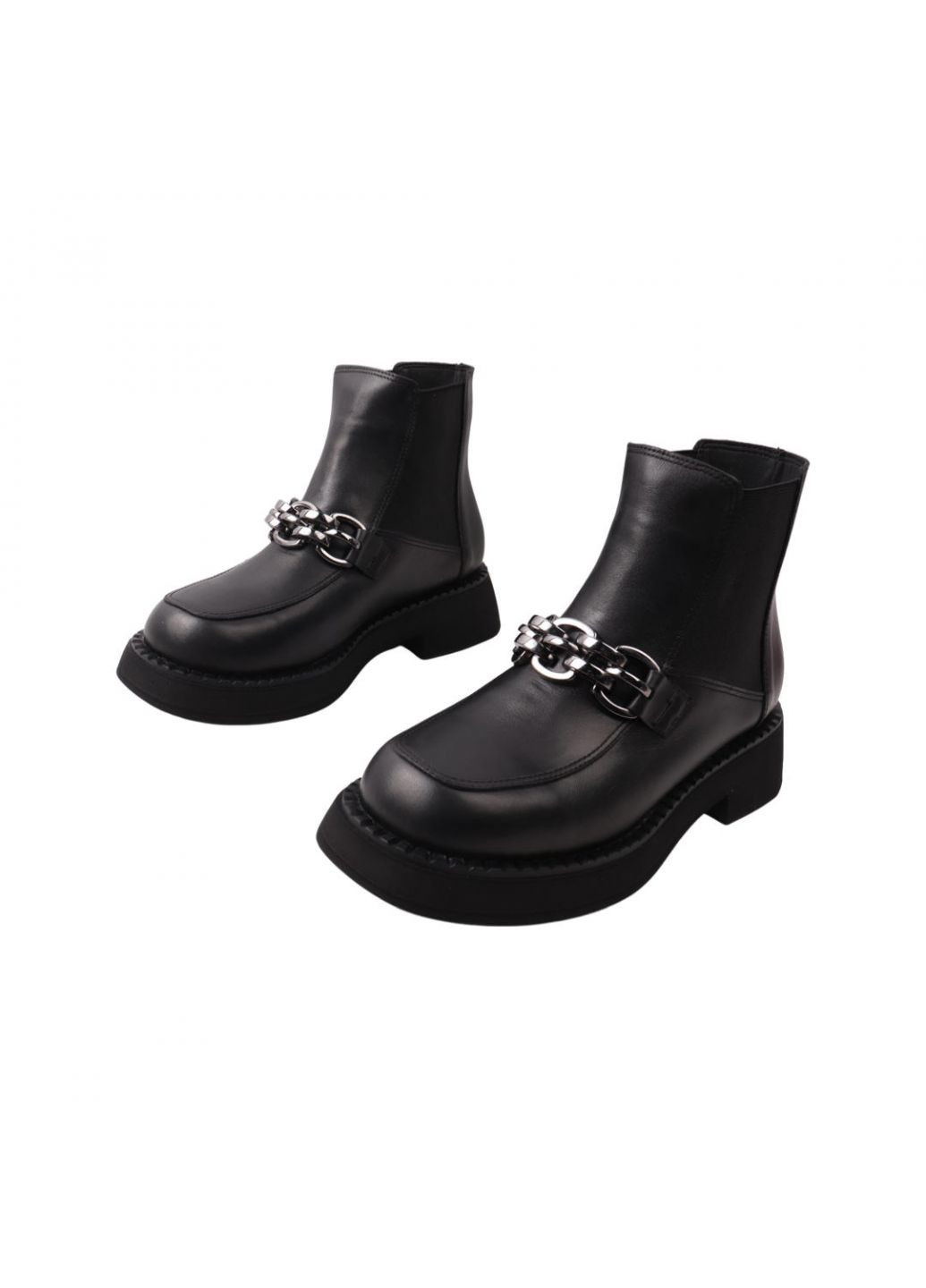 ботинки женские черные натуральная кожа EuroModa