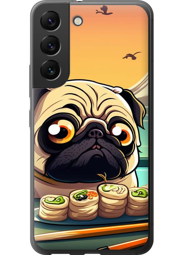 Силиконовый чехол 'Мопс и суши' для Endorphone Samsung Galaxy S22 (276315624)
