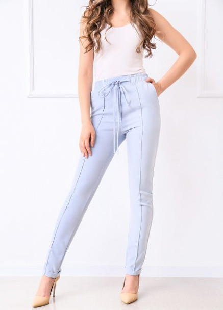 Женские брюки с высокой посадкой Fashion Girl indigo (258210316)