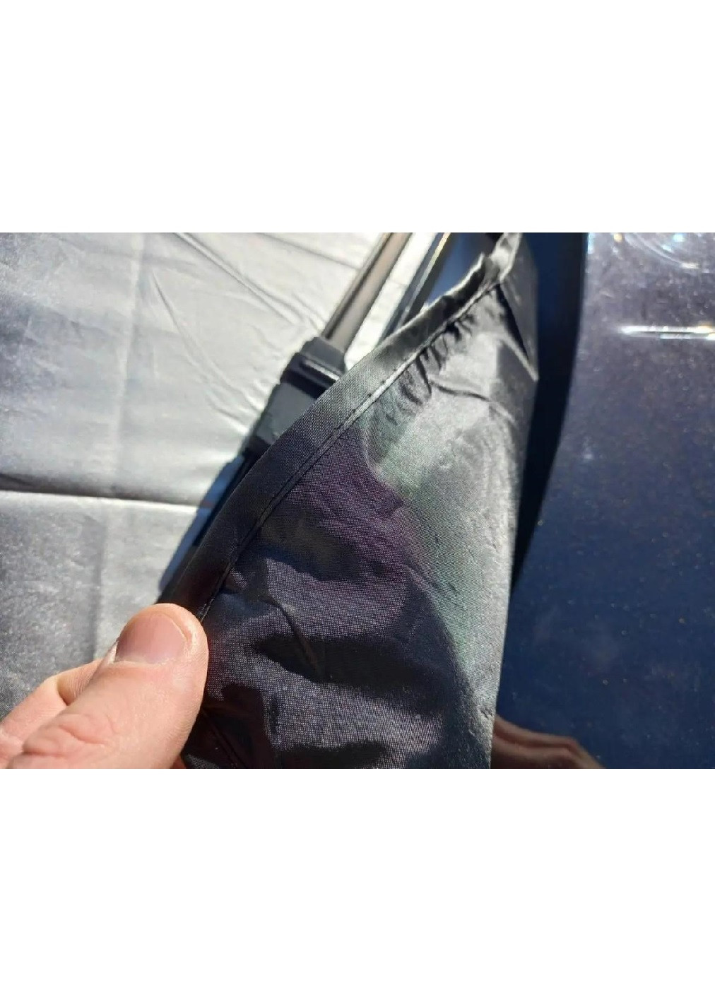 Чохол накладка накидка захисний екран на лобове скло машини автомобіля з магнітами 110х150 см (475725-Prob) Сіра Unbranded (270827884)