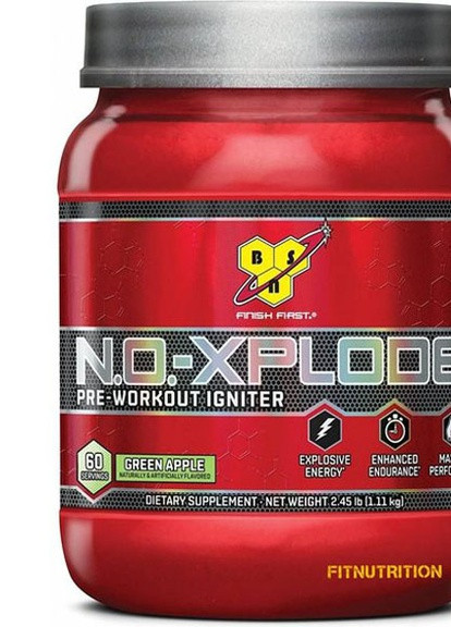 N.O.-Xplode Pre-Workout Igniter 1100 g /60 servings/ Green Apple BSN (256725018)