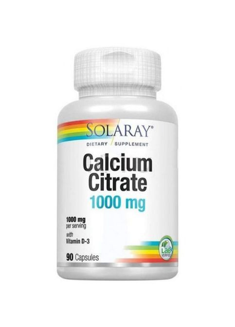 Calcium Citrate with Vitamin D-3 1000 mg 90 Caps SOR-04583 Solaray (264295719)