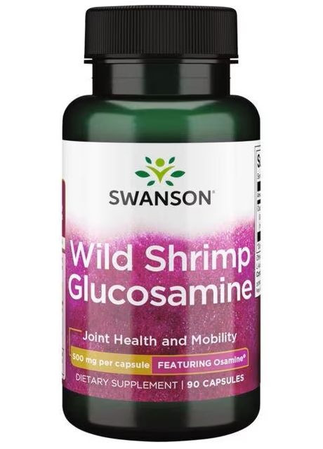 Глюкозамин Wild Shrimp Glucosamine, 500 mg, 90 Capsules Swanson (265151971)