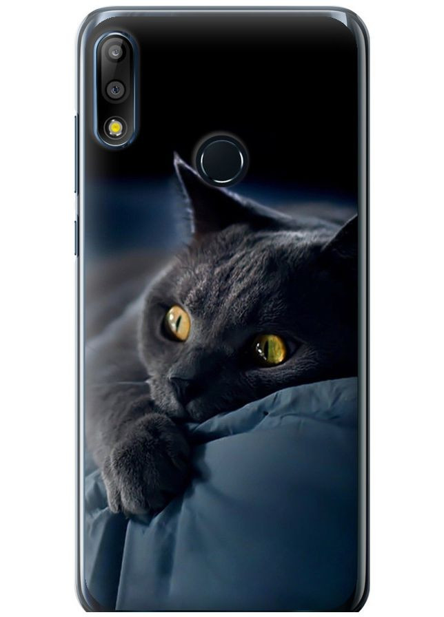 Силіконовий чохол 'Димчастий кіт' для Endorphone asus zenfone max pro m2 zb631kl (265226259)