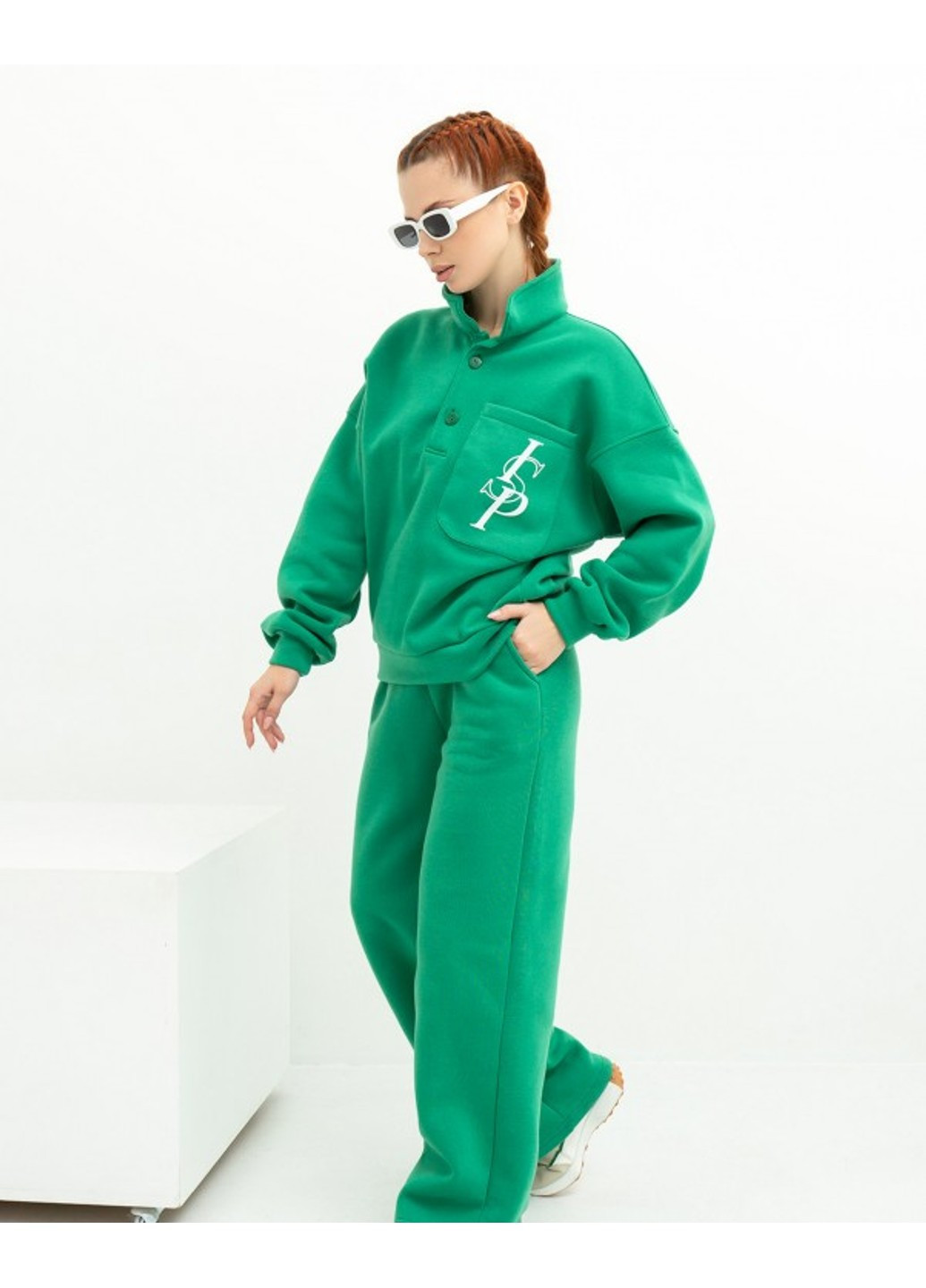 Спортивные костюмы 13618 зеленый ISSA PLUS (276902106)