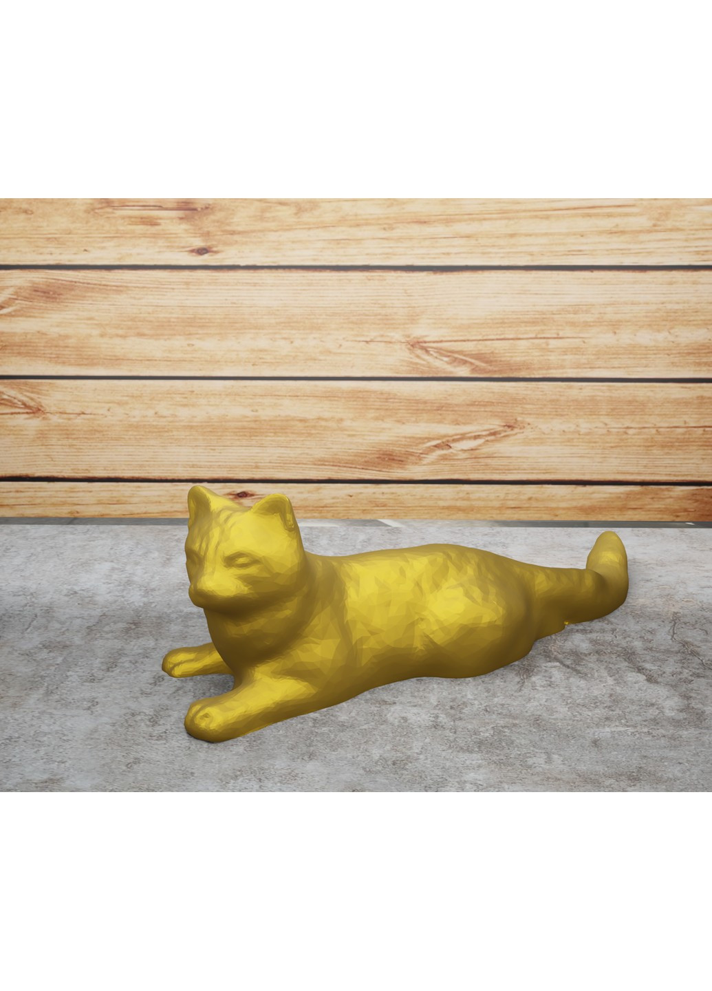 Статуетка лежача кішка з довгим хаостом ЗаСвіт (261555471)