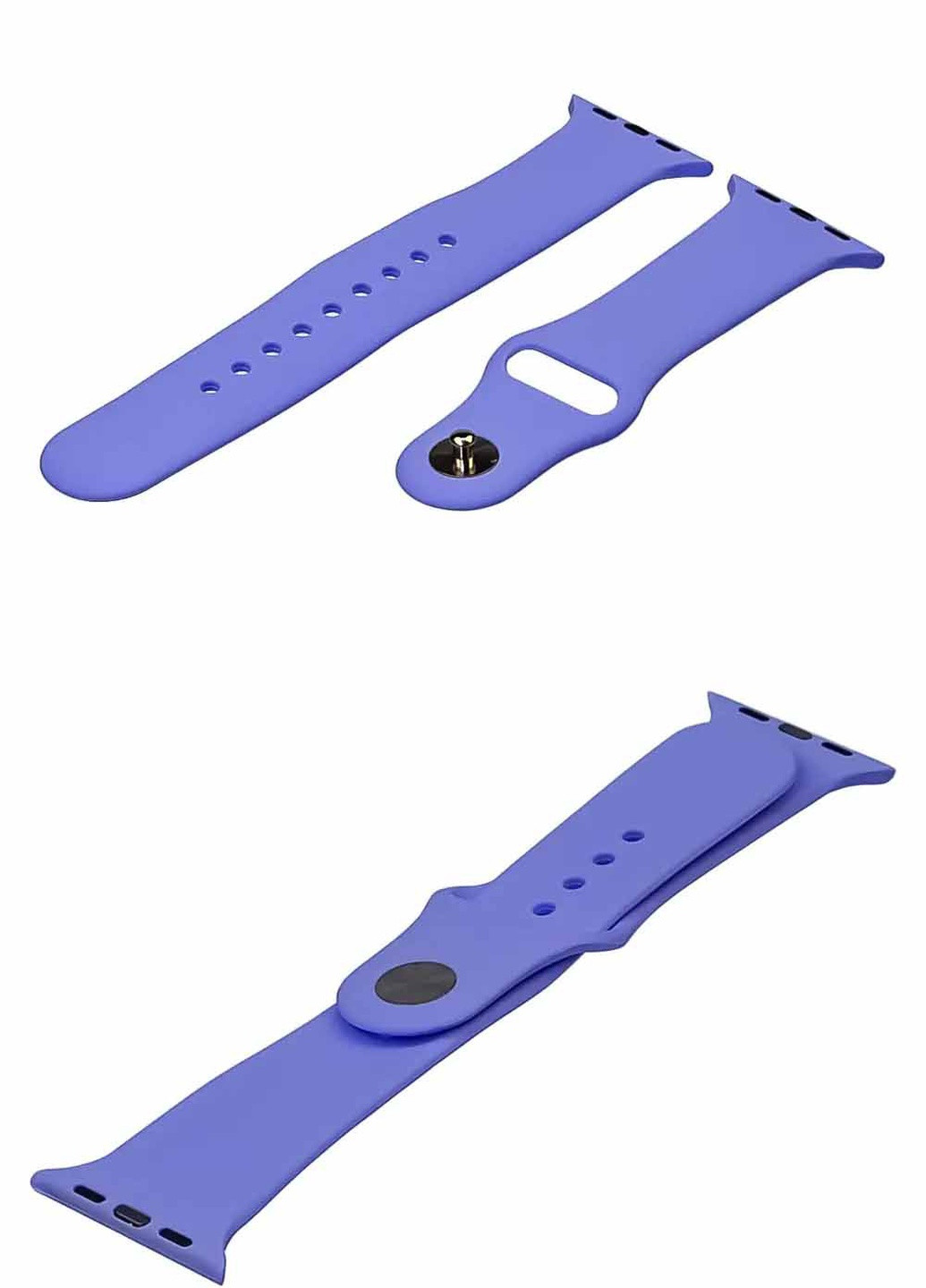 Ремінець силіконовий для Apple Watch Sport Band 42/ 44/ 45 mm розмір L колір № 17 колір блакитний ЦБ-00195354 Rainbow High (259961214)