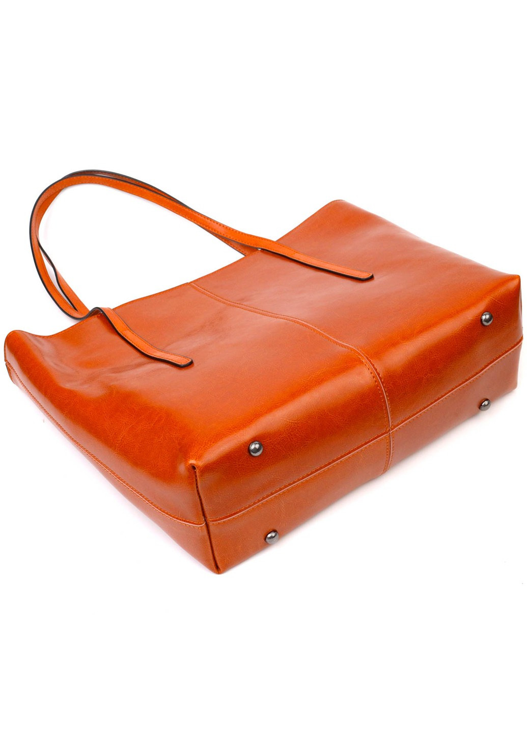 Стильная сумка шоппер из натуральной кожи 22096 Рыжая Vintage (260359844)