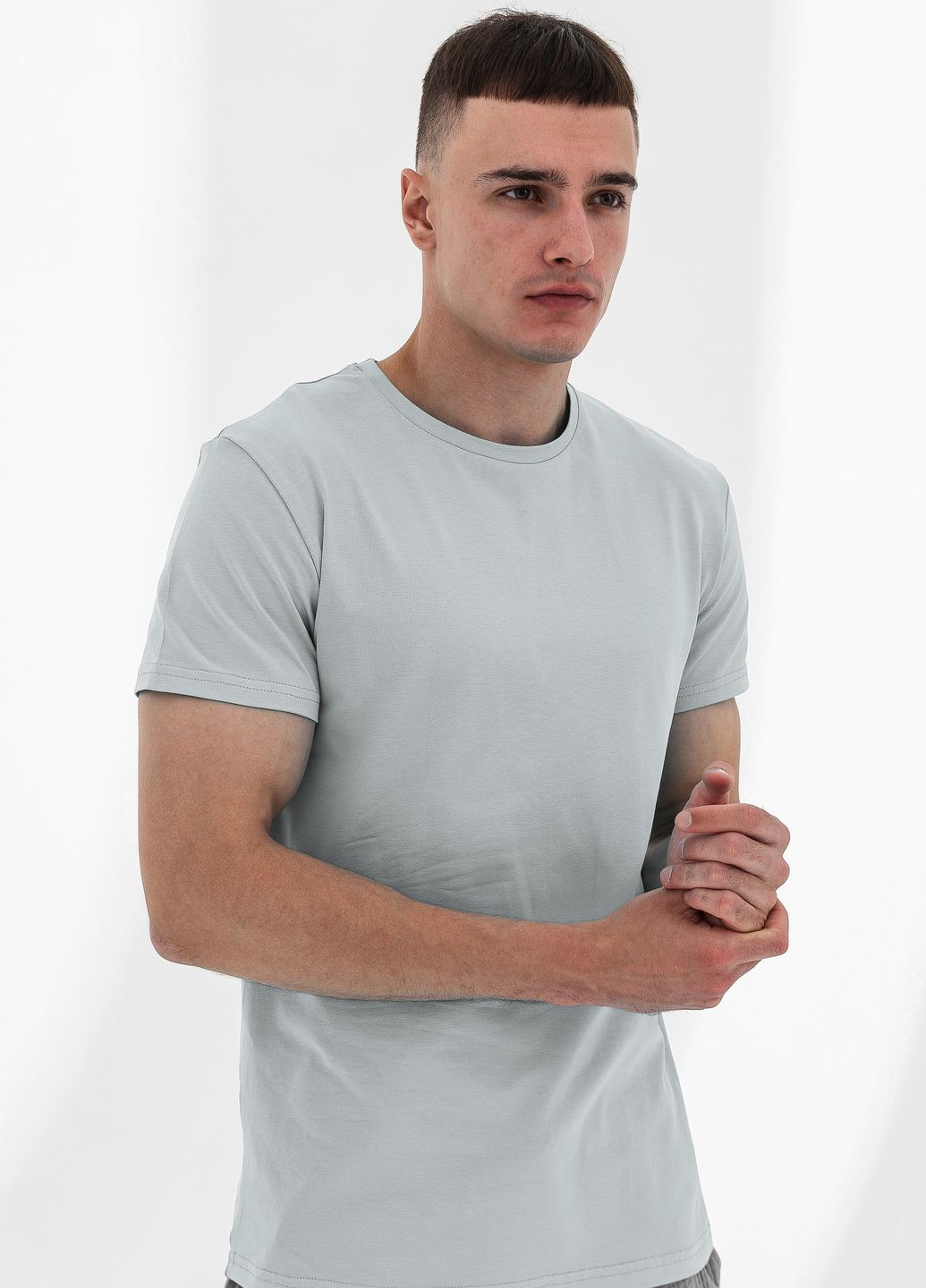 Сіра футболка чоловіча базова, сірий German Volf
