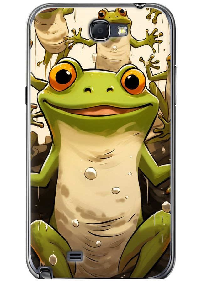 Силиконовый чехол 'Веселая жаба' для Endorphone Samsung Galaxy Note 2 N7100 (267147967)