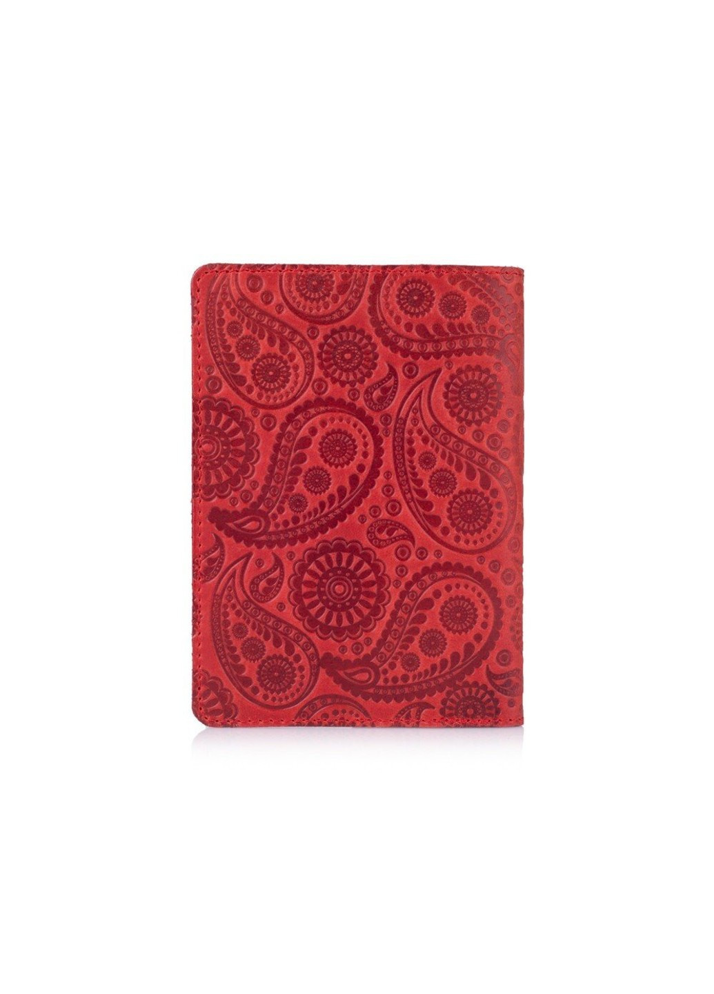 Кожаная красная обложка на паспорт HiArt PC-01 Buta Art Красный Hi Art (268371810)