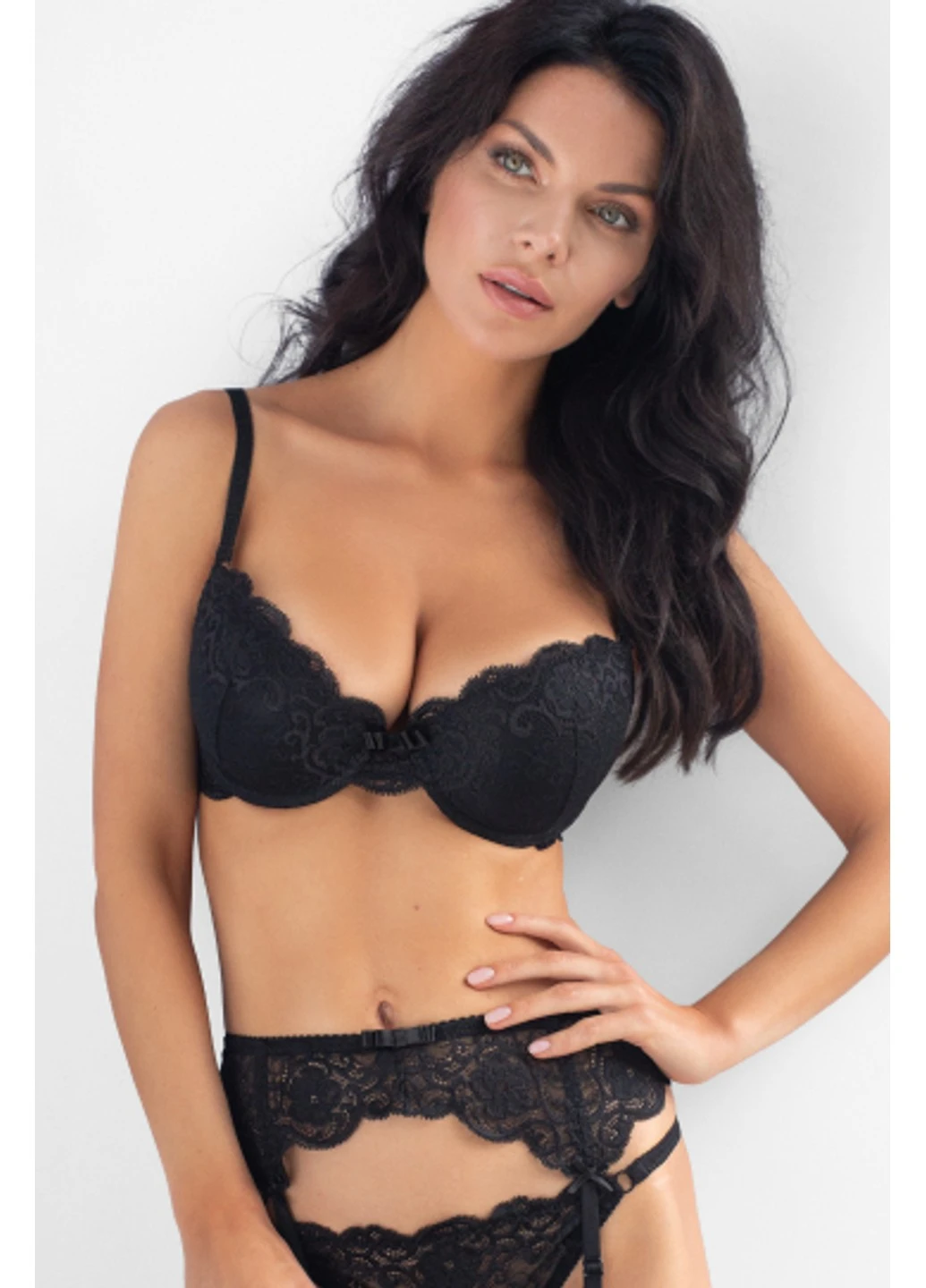 Розовый бюстгальтер 206.01 lace greta Kleo полиамид