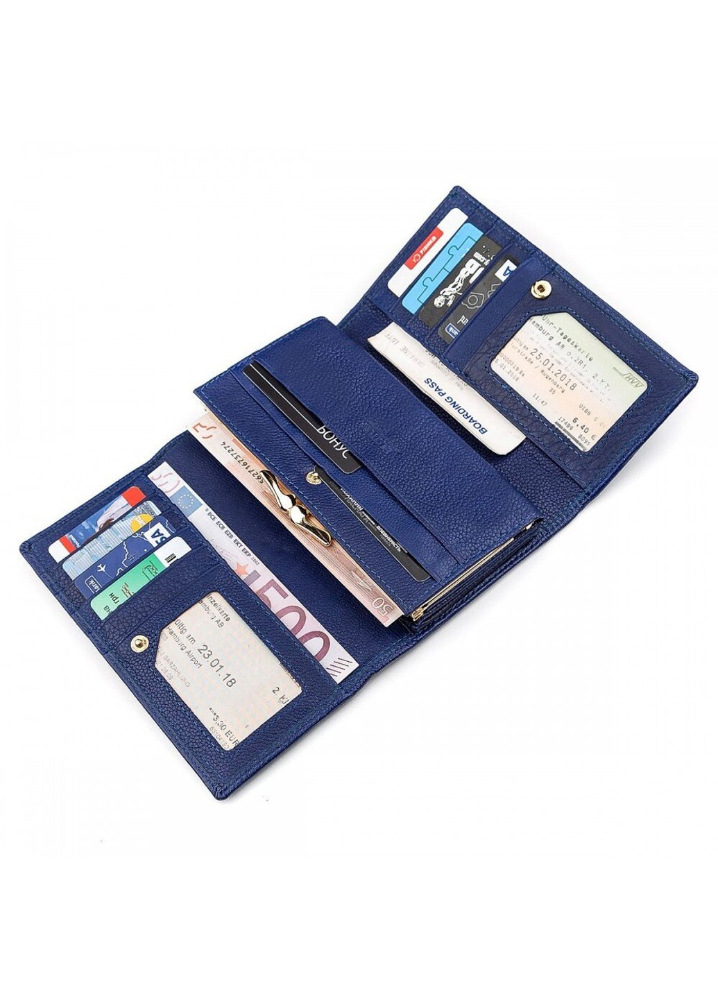Кошелек из натуральной кожи 18491 (S9001B) Синий BOSTON (262523295)