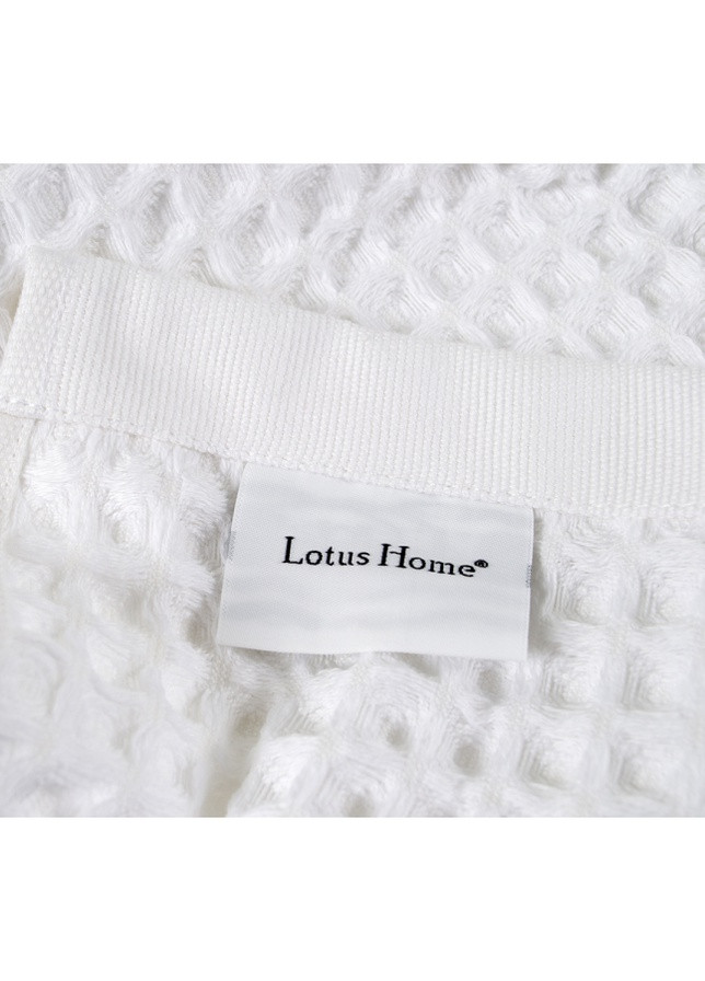 Lotus полотенце home - waffle white белый 50*90 однотонный белый производство - Турция