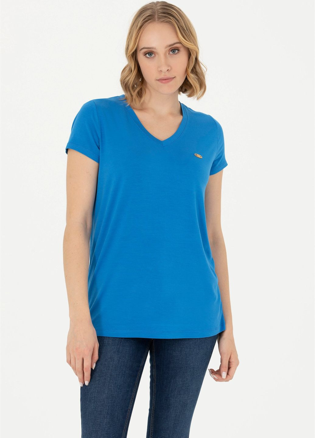 Синяя женская футболка-футболка u.s.polo assn женская U.S. Polo Assn.
