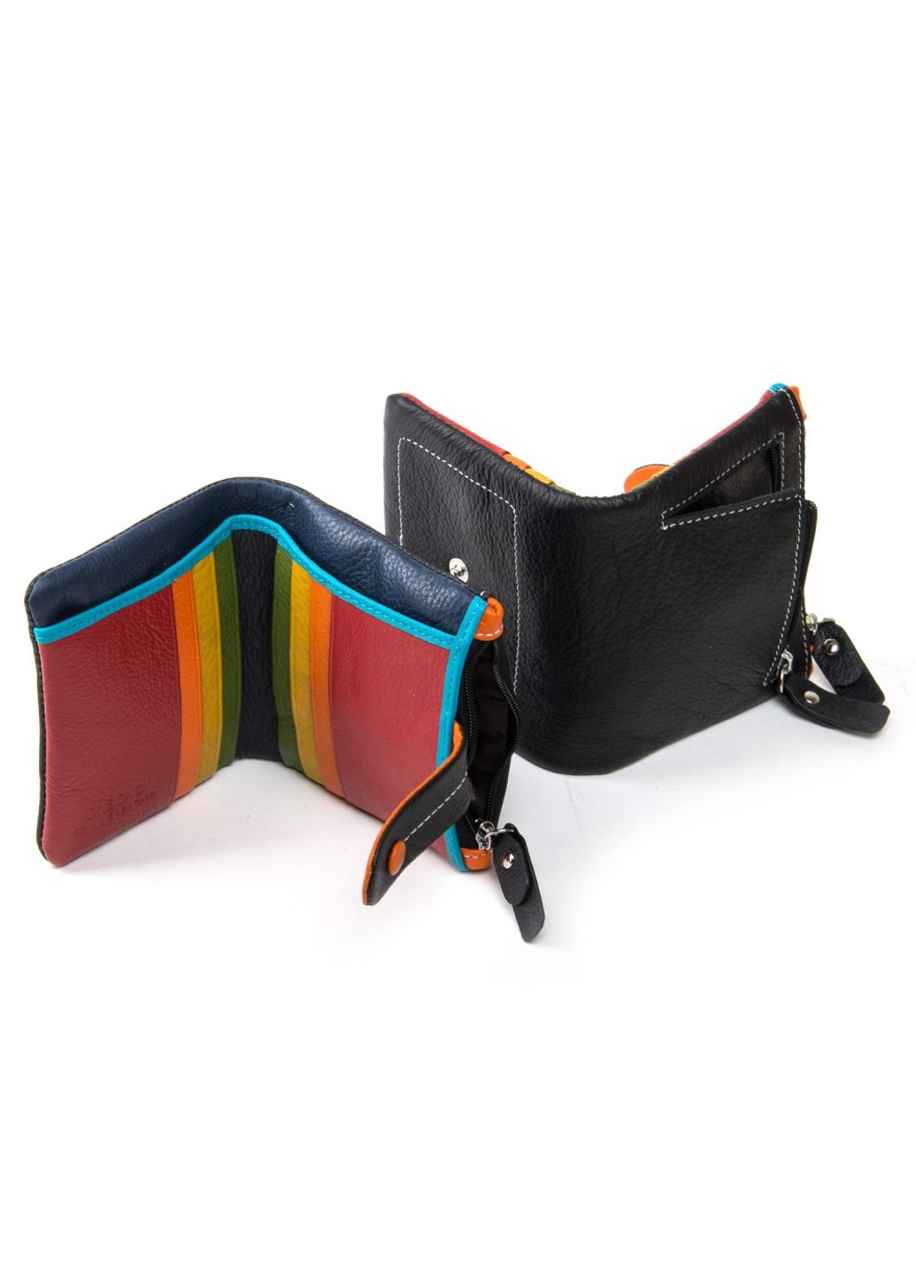 Шкіряний жіночий гаманець Rainbow WRN-1 black Dr. Bond (261551137)