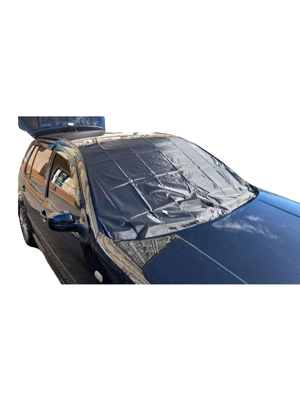 Чехол накладка накидка защитный экран на лобовое стекло машины автомобиля с магнитами 110х150 см (475725-Prob) Серая Unbranded (270827884)
