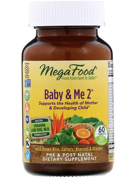 Baby & Me 2 60 Tabs MGF-10314 MegaFood (256719709)