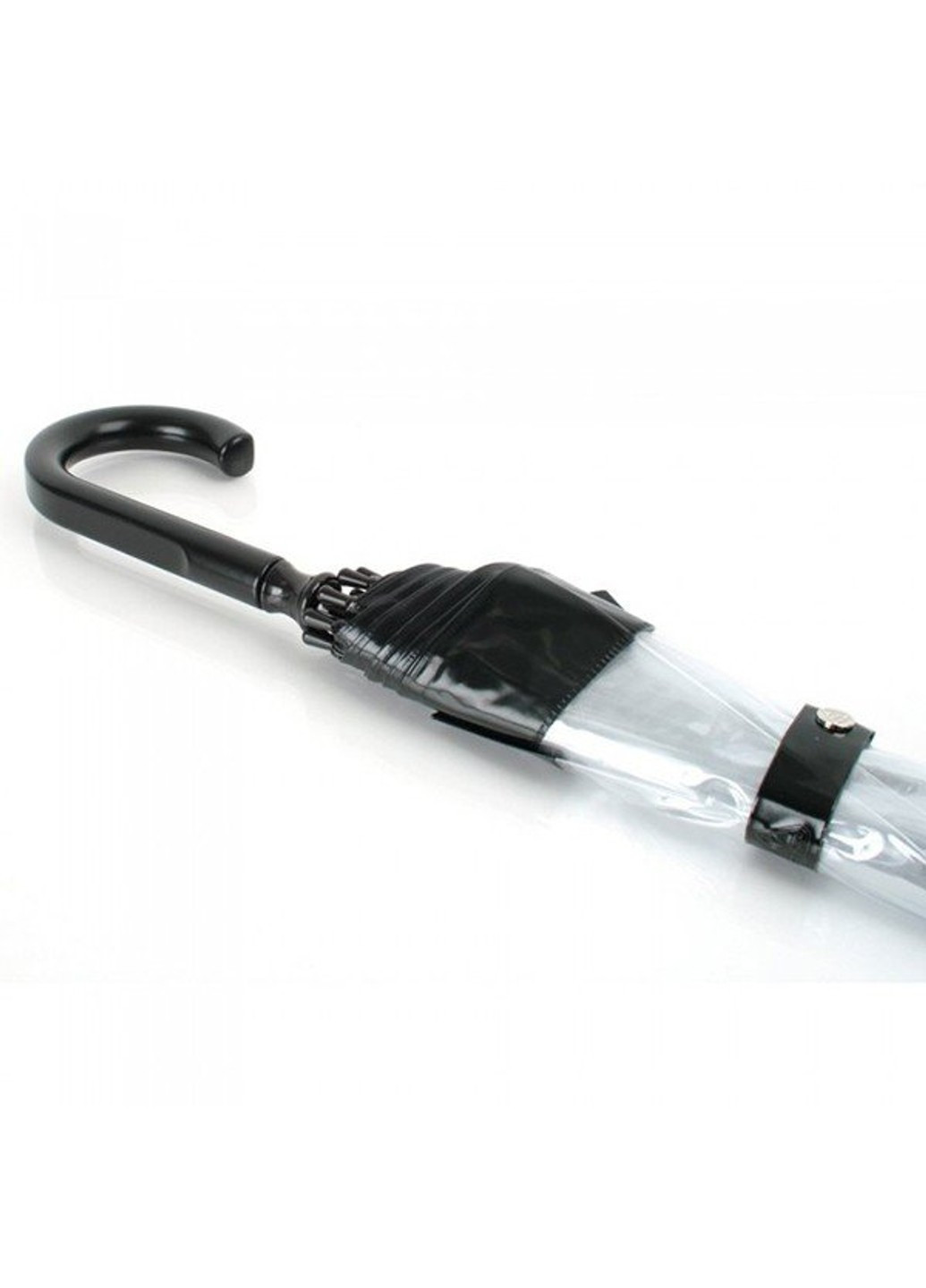 Безбарвна механічна жіноча прозора парасолька-тростина birdcage-1 l041 - black Fulton маленька (262449489)