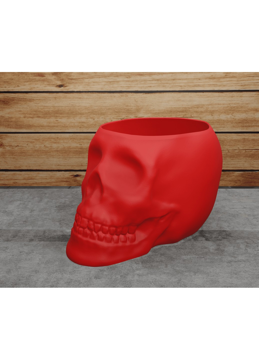 Декоративна ваза - кашпо в формі черепа. Тонкостінна ЗаСвіт (266425422)