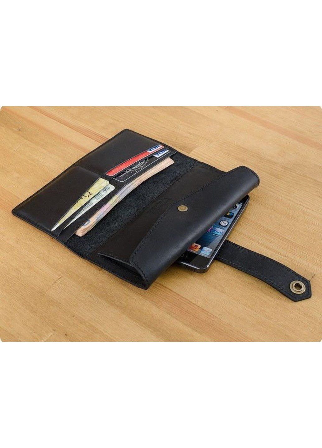 Чоловіче портмоне зі шкіри ручної роботи 3.0 графіт BlankNote (263519251)