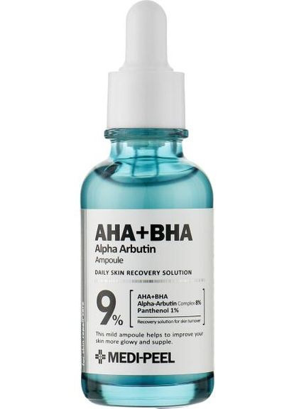 Пилинг-ампула AHA BHA ALPHA ARBUTIN AMPOULE осветляет тон кожи с альфа-арбутином, 30 мл Medi Peel (277753450)