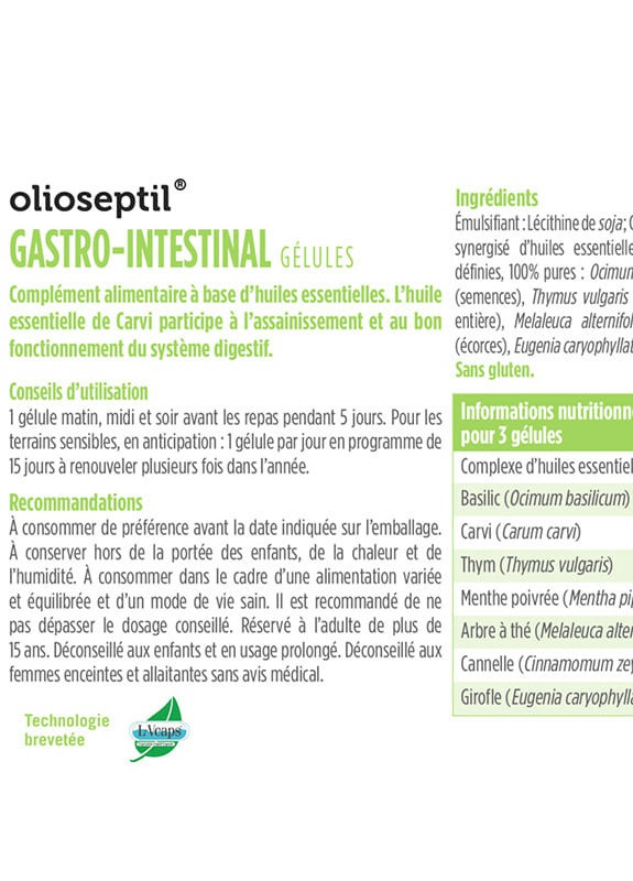 GASTRO-INTESTINAL 15 Caps Olioseptil (258498844)