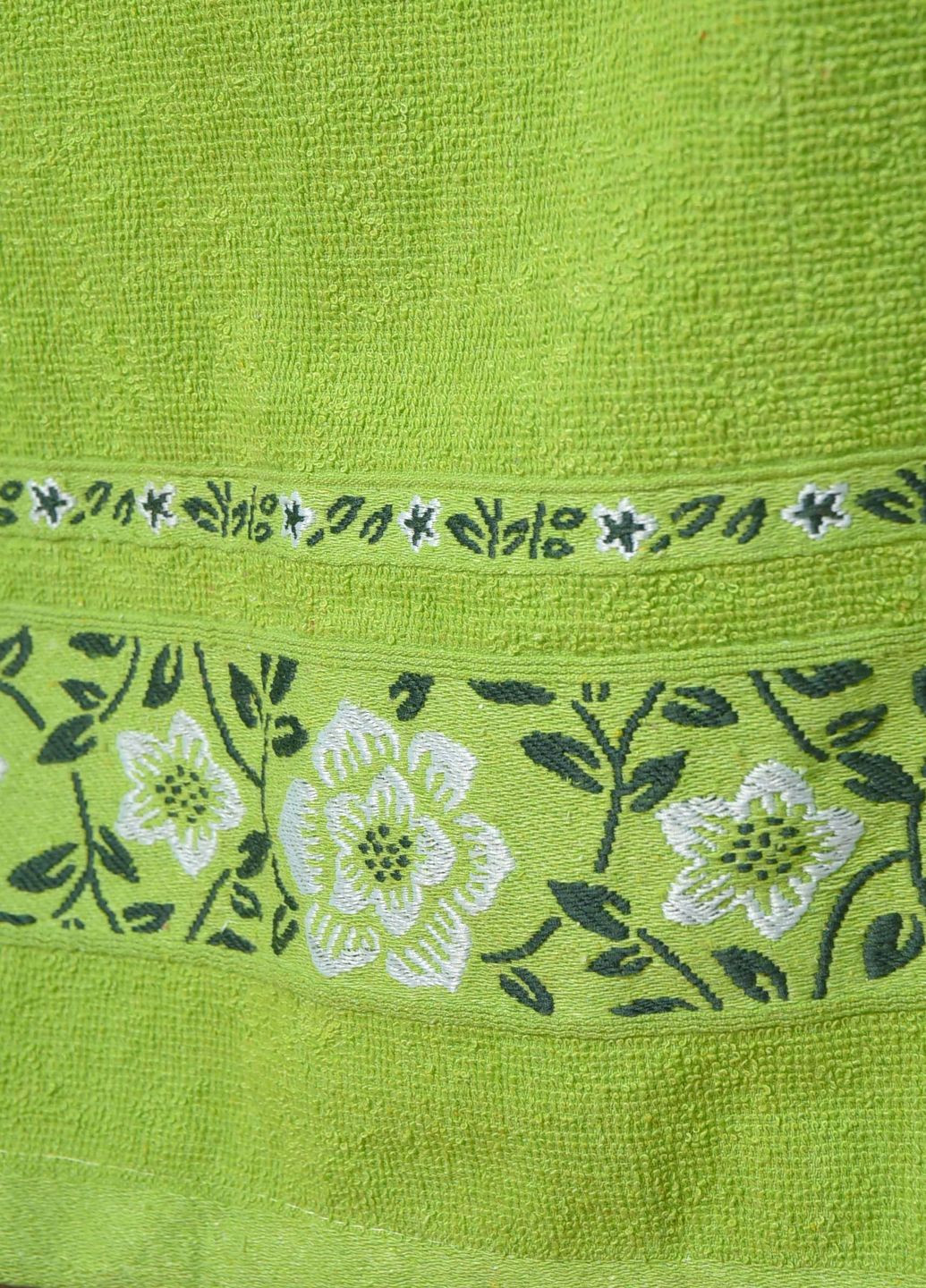 Let's Shop рушник банний махровий зеленого кольору однотонний зелений виробництво - Туреччина
