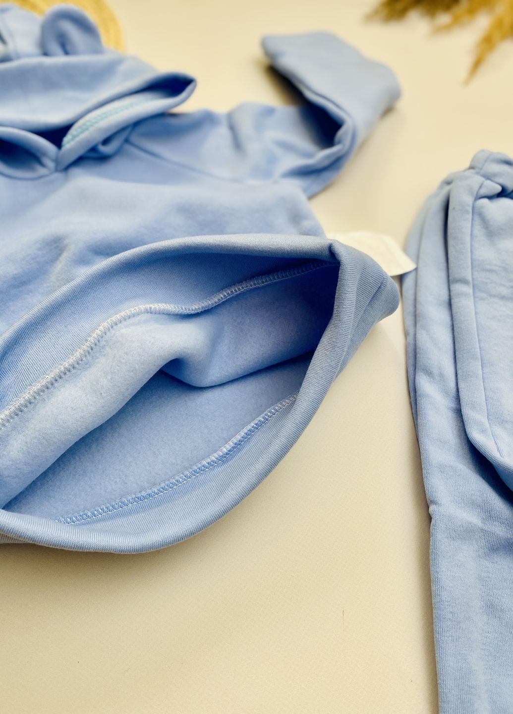 Блакитний демісезонний костюм дитячий утеплений на флісі Винни Пух