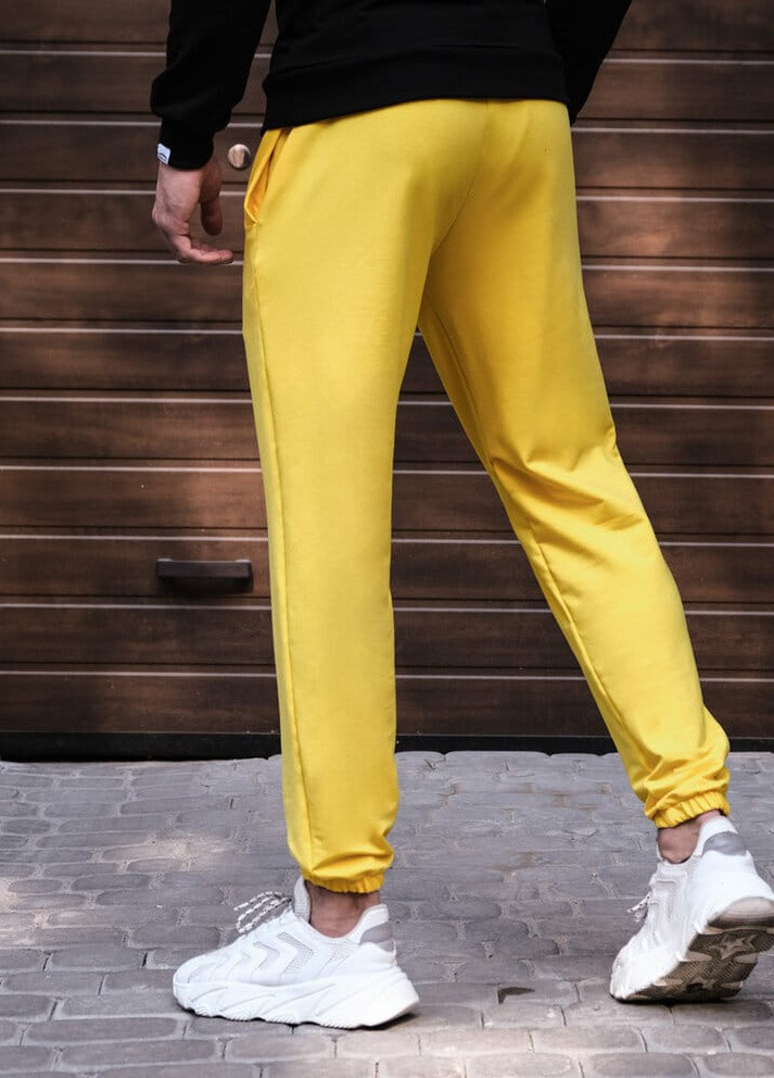 Желтые повседневный демисезонные джоггеры брюки Pobedov