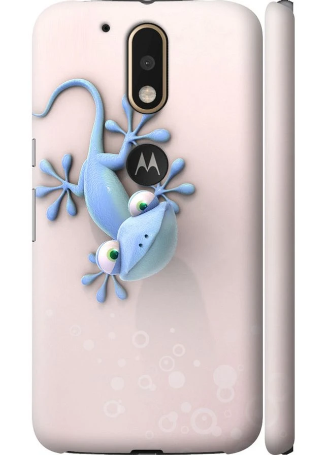 3D пластиковый матовый чехол 'Геккончик' для Endorphone Motorola MOTO G4 (261765006)