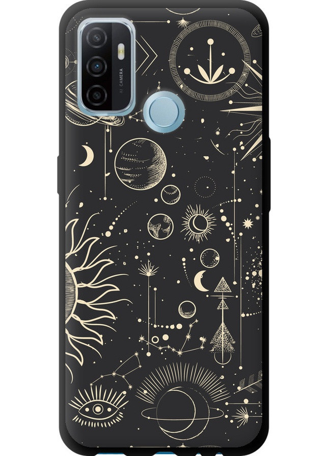 TPU чорний чохол 'Фаза місяця' для Endorphone Oppo A53 (258090286)
