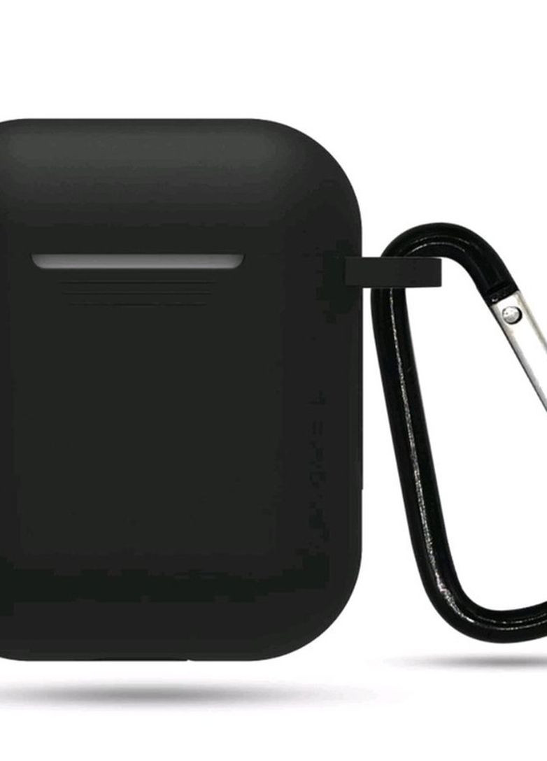 Силиконовый чехол для наушников с карабином черный No Brand (266340276)