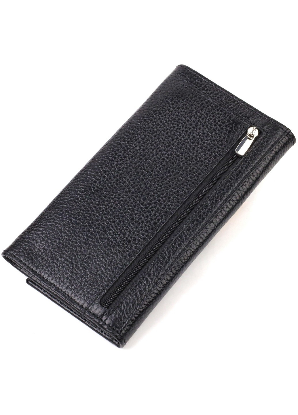 Функціональний гаманець для жінок з натуральної шкіри 21822 Чорний Canpellini (259874149)