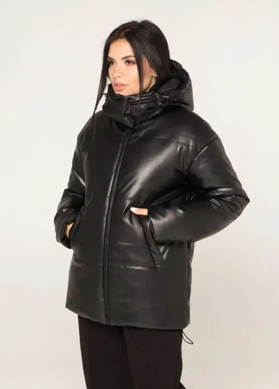 Чорна зимня жіноча куртка демісезонна SK