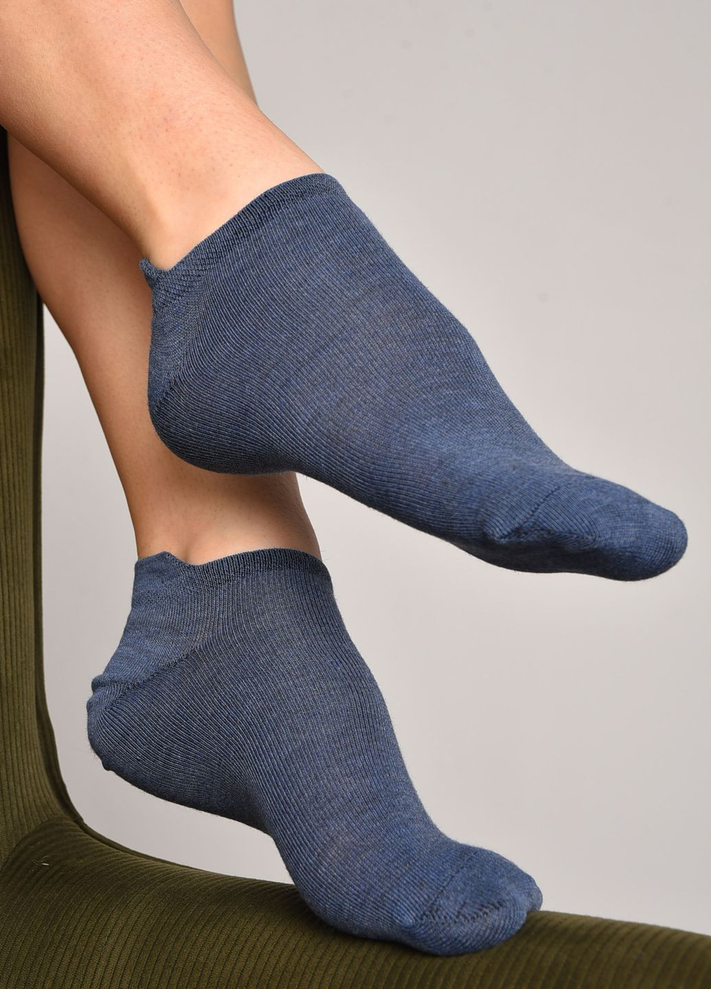 Носки женские спортивные темно-синего цвета размер 36-40 Let's Shop (277983302)