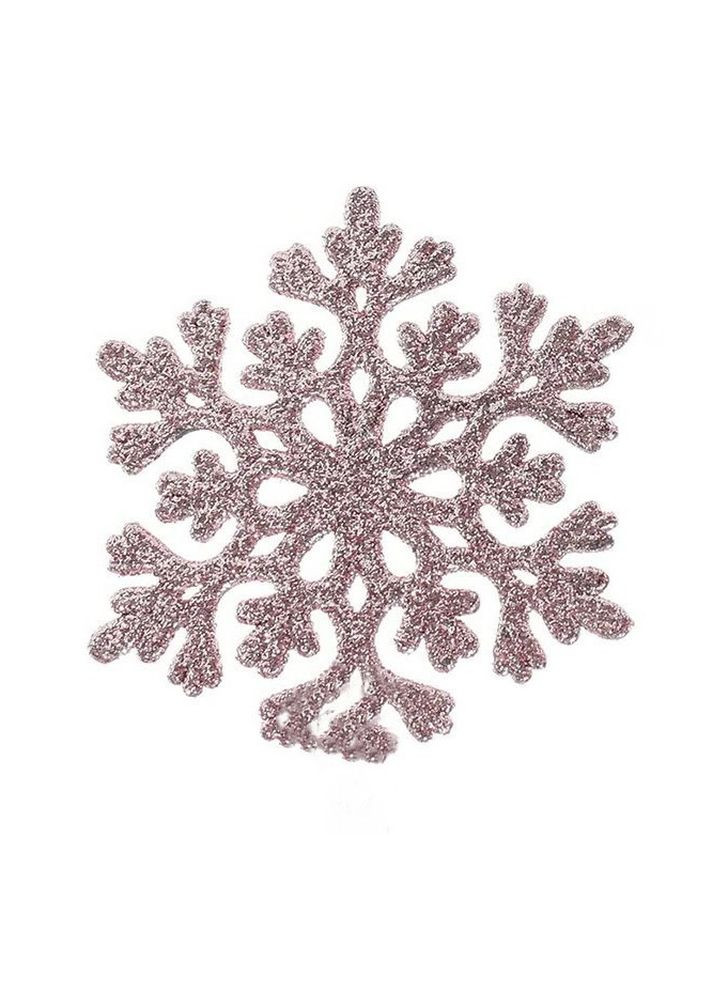 Елочное украшение - Снежинка цвет светло-розовый ЦБ-00232280 BonaDi (264999796)