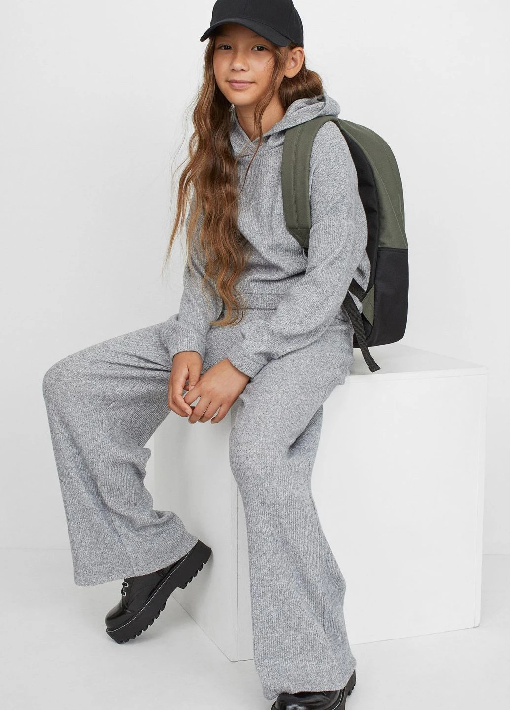 Штани демісезон,сірий меланж, H&M (265625149)
