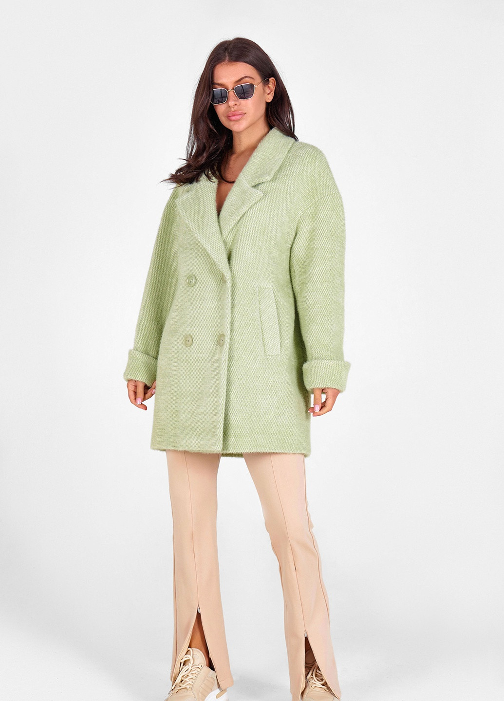 Фісташкове демісезонне Пальто Мег фісташка Emass