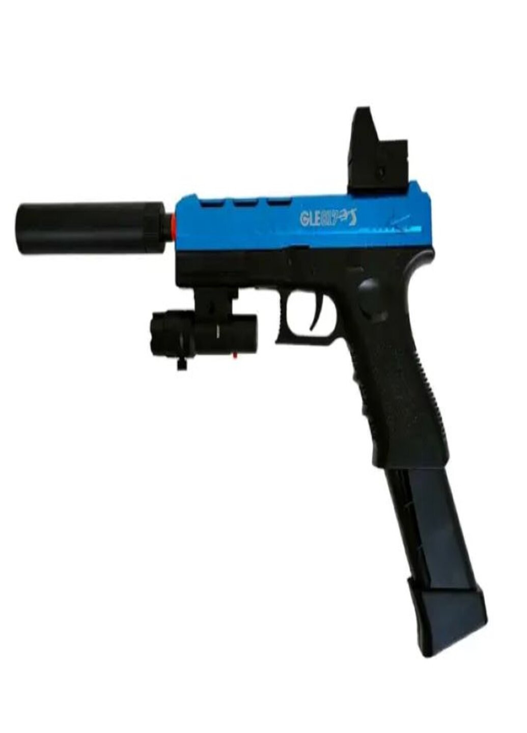 Іграшковий гідрогелевий пістолет Глоток-17 на орбізах, бластер, 10000 патронів, синій Mhz (278646408)